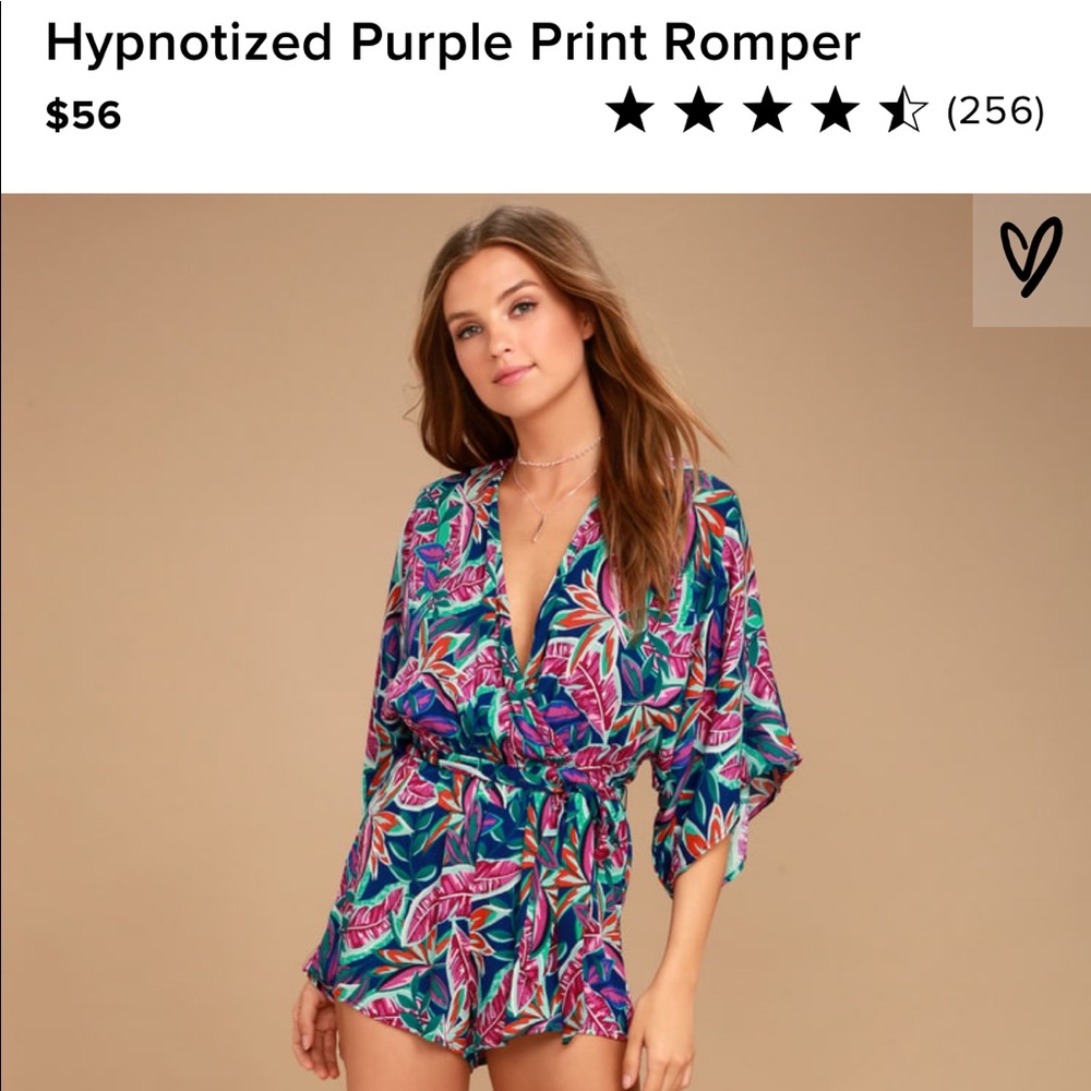 Lulu’s Hypnotized Purple Print Romper